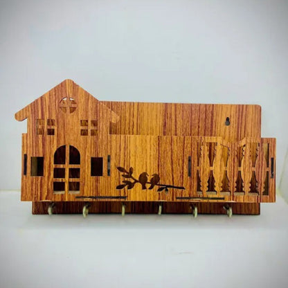 Pack OF2 Wooden Wall Key and Mobile Holder