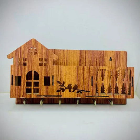 Pack OF2 Wooden Wall Key and Mobile Holder